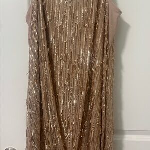Gold Sequin Sleeveless Dress